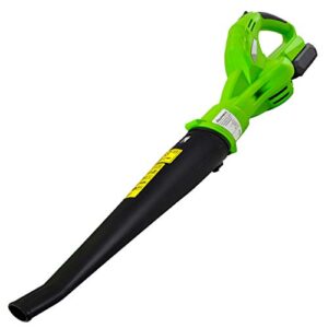 lightweight cordless leaf blower - 18v, 55 mph air speed - perfect for decks, gutter cleaning, snow & small yards - rechargeable battery & charger included, average charge time 4 hrs - only 5 lbs.