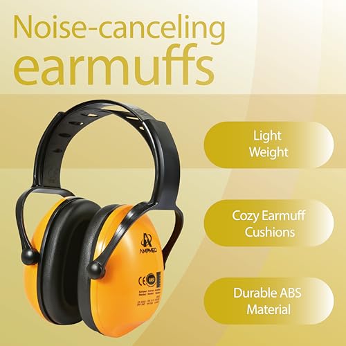 Amplim Hearing Protection Earmuff for Toddlers Kids Teens Adults - American ANSI, European CE, and Australian Standards Certified - Radiant