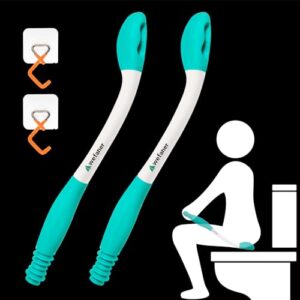 wefaner toilet aids wiping long reach comfort wipe wand bottom buddy toilet self tissue aids for toileting, self help wipe butt for fat people，limited mobility,elderly, pregnancy