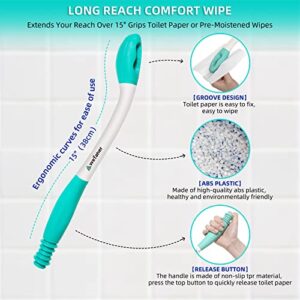 wefaner Toilet Aids Wiping Long Reach Comfort Wipe Wand Bottom Buddy Toilet Self Tissue Aids for Toileting, Self Help Wipe Butt for Fat People，Limited Mobility,Elderly, Pregnancy