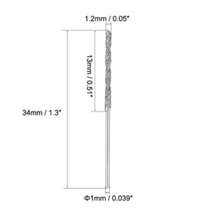 uxcell 1.2mm Diamond Twist Drill Bits High Speed Steel for Glass Sea Shells Stone Tiles 10 Pcs