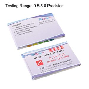 uxcell PH Test Strips 0.5-5.0 Indicator Paper Lab Litmus Tester 80in1 Kit for Water Food Pool Aquarium Testing Alkaline Acid