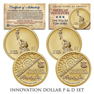 american innovation state $1 dollar coin 2018 1st release 2-coin set p & d mints