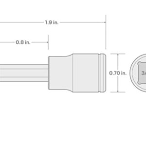 TEKTON 3/8 Inch Drive x 10 mm Hex Bit Socket | SHB13210