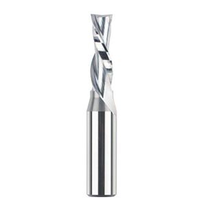 spetool spiral downcut router bits with 3/8 inch cutting diameter, 1/2 inch shank hrc55 solid carbide cnc end mill for wood small cut, carving