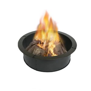 Blue Sky Outdoor Living PCFR3612 Round Finish Steel Fire Ring, Porcelain Coated Black