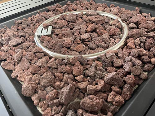 KAYSO INC Lava Rocks - Decorative Landscaping Rocks or Gas Fire Pits Rocks, 3/4" (.75") (10 Lbs, Red Lava Rock)