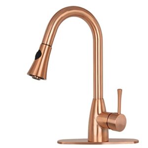 one-handle pull-down copper kitchen faucet - five years warranty akicon …