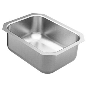 moen gs18440 1800 series 16-inch 18 gauge undermount single bowl stainless steel kitchen or bar sink