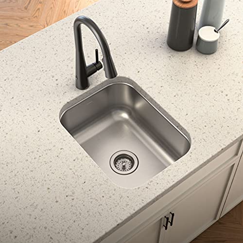 Moen GS18440 1800 Series 16-inch 18 Gauge Undermount Single Bowl Stainless Steel Kitchen or Bar Sink