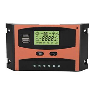 mppt controller, fydun simplified version mppt charge controller pcb circuit board solar panel regulator 12v / 24v lcd display automatic battery controller orange + black(30a)