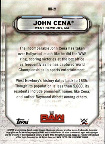 2019 Topps WWE Raw Hometown Heroes #HH-21 John Cena Wrestling Trading Card