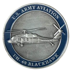 united states army aviation uh-60 black hawk helicopter challenge coin