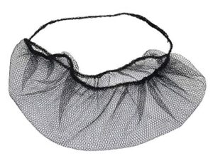 elegantlife 300 pieces disposable nylon honeycomb royal beard protector nets, latex free (black)