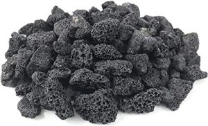 kayso inc lava rocks - decorative landscaping rocks or gas fire pits rocks, 3/4" (.75") (10 lbs, black lava rock)