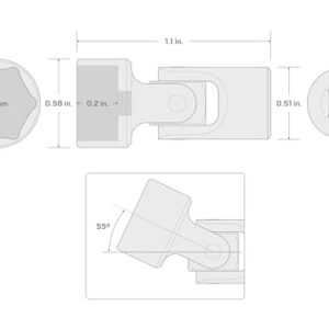 TEKTON 1/4 Inch Drive x 10 mm Universal Joint Socket | SHD08110