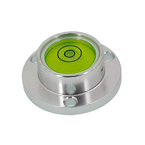 Surface Mounted Aluminium Housing Circular Spirit Level Bubble Level Ball Vials, D30mm Flange plate type