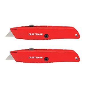 craftsman utility knife, retractable blade, 2 pack (cmht10382)