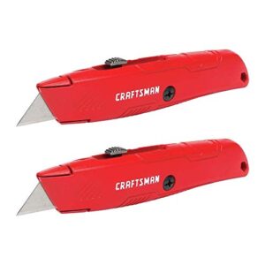 CRAFTSMAN Utility Knife, Retractable Blade, 2 Pack (CMHT10382)