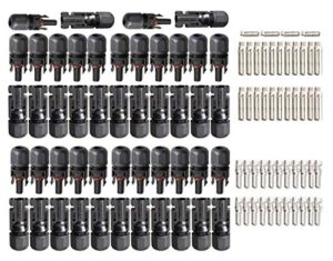 powmr 48pcs solar connectors - ip67 male/female solar connectors(24 pairs solar connectors)