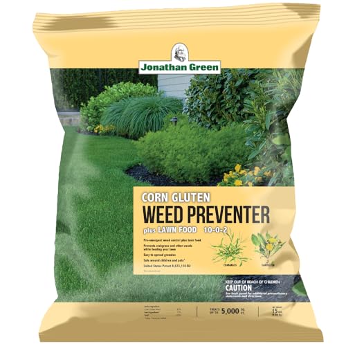 Jonathan Green 11591 Corn Gluten Lawn Fertilizer, 10-0-2 Formula, 5,000-Sq. Ft. Coverage - Quantity 1