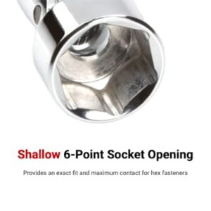 TEKTON 3/8 Inch Drive x 15 mm Universal Joint Socket | SHD18115