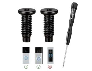 belleone doorbell security screws bolts replacement with screwdriver, t6 torx head safety screws, 2 pack
