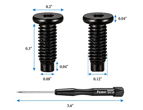 Belleone Doorbell Security Screws Bolts Replacement with Screwdriver, T6 Torx Head Safety Screws, 2 Pack