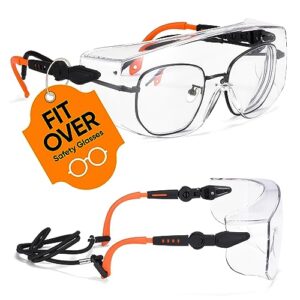 safeyear safety glasses for womem & men over eyeglasses anti fog scratch protective eyewear,ansi z87 approved safety goggles over glasses