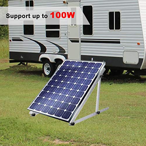 Air Jade 22 in Adjustable Solar Panel Tilt Mount Brackets, Solar Panel Mounting Bracket with Foldable Tilt Legs for RV, Boat, Roof, and Off-Grid