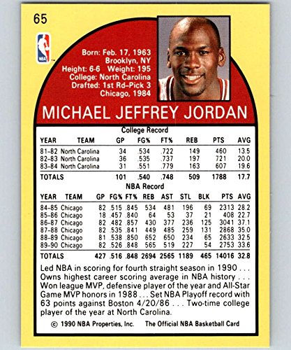 1990-91 Hoops Basketball #65 Michael Jordan Chicago Bulls