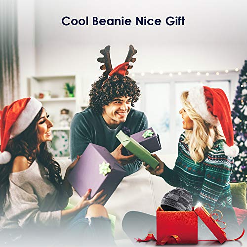 Gifts for Men Bluetooth Beanie Hat - Christmas Stocking Stuffers for Men Birthday Ideas Gift for Dad Women Teen Boys Girls Husband Boyfriend Gadgets for Men Winter Cap Grey