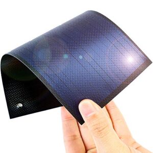 thin film solar panel small flexible solar panel power cells emergency solar battery charger 1w/1.5v/670ma flexible small solar chargers for electronic devices (black)