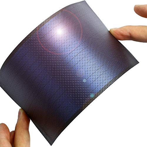 Thin Film Solar Panel Small Flexible Solar Panel Power Cells Emergency Solar Battery Charger 1W/1.5V/670MA flexible small Solar Chargers for Electronic Devices (black)