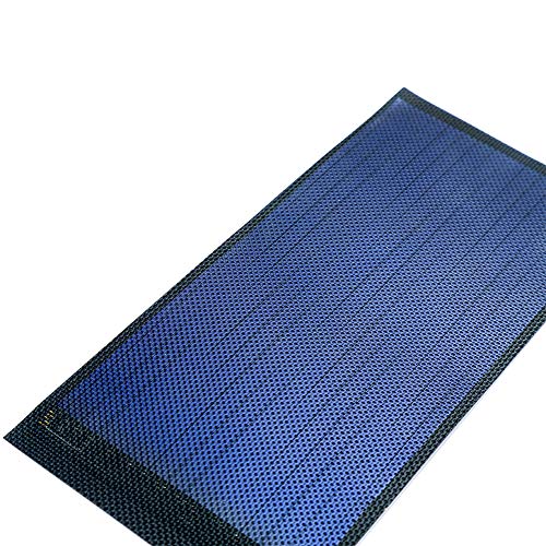 Thin Film Solar Panel Small Flexible Solar Panel Power Cells Emergency Solar Battery Charger 1W/1.5V/670MA flexible small Solar Chargers for Electronic Devices (black)