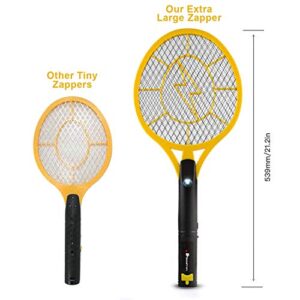 Beastron Bug Zapper Racket Electric Rechargeable Killer, 4 Pack Large Size, Yellow