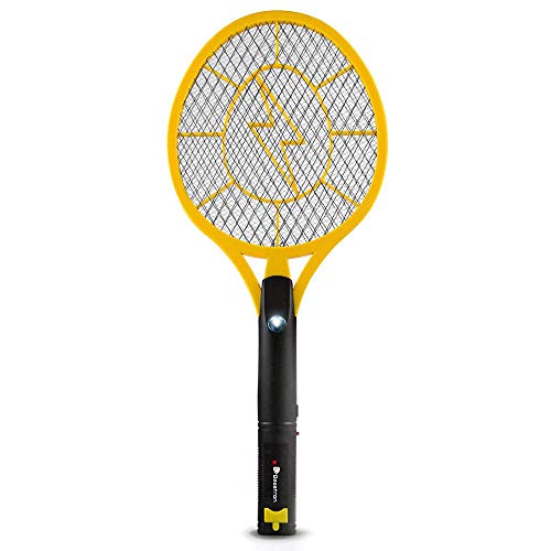 Beastron Bug Zapper Racket Electric Rechargeable Killer, 4 Pack Large Size, Yellow