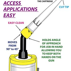 SUPER NOZZLE 45 Adjustable Caulk Gun Nozzle Extender (Pro Kit)