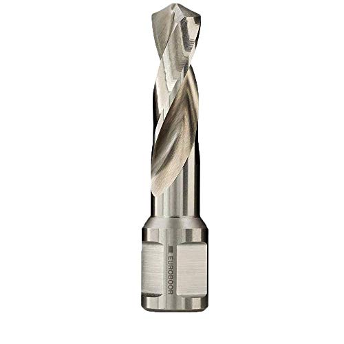 EUROBOOR Twist Drill Bit - HSS Magnetic Drill Press Bit with 2" Drill Depth - SPI (3/8" x 1")