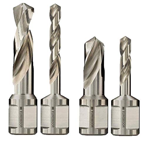 EUROBOOR Twist Drill Bit - HSS Magnetic Drill Press Bit with 2" Drill Depth - SPI (3/8" x 1")