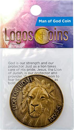 Logos Trading Post Antique Gold Plated Christian Challenge Coins | Eagle Coin, Lion of Judah Man of God Coin, Armor of God Coin | Value Variety Pack of 3 | Assortment 1