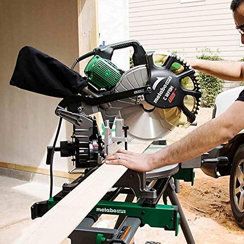 Metabo HPT 12-Inch Compound Miter Saw, Laser Marker System, Double Bevel, 15-Amp Motor, Tall Pivoting Aluminum Fence, 5 Year Warranty (C12FDHS)