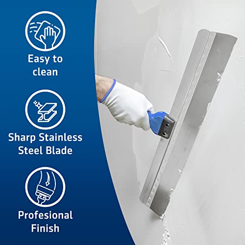 HOGARD 24" Pro Taping Knife | Premium Stainless Steel Blade with a Soft Grip | Best Drywall Taping Tool