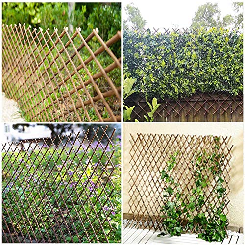 GLANT Lattice Fence Willow Expandable Plant Climbing Lattices Trellis Fence,Open Screen Fencing,Willow (1)