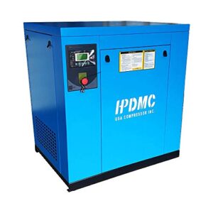 hpdmc 20 hp rotary screw compressor 208-230volt, 60hz, 3-phase / 81cfm@max150psi spin-on oil separator easy maintenance industrial air compressed system