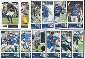 2019 panini score football detroit lions team set 12 cards w/drafted rookies