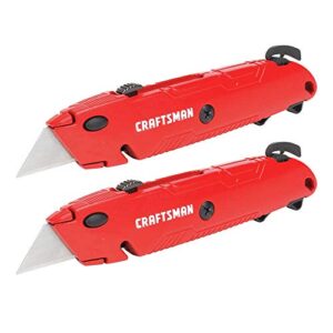 CRAFTSMAN Utility Knife, Quick Change, Retractable Blade, 2 Pack (CMHT10378)