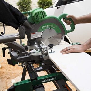 Metabo HPT 10-Inch Sliding Compound Miter Saw, Double-Bevel, Electronic Speed Control, 12 Amp Motor, Electric Brake, 5-Year Warranty (C10FSBS)