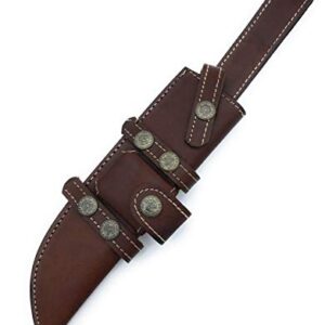 13" long custom handmade leather sheath for 8"—9" cutting blade knife