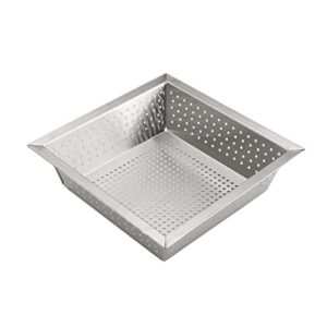 winco fds-1010, 10" l x 10" w x 2-5/8"h stainless steel commercial perforated floor drain strainer